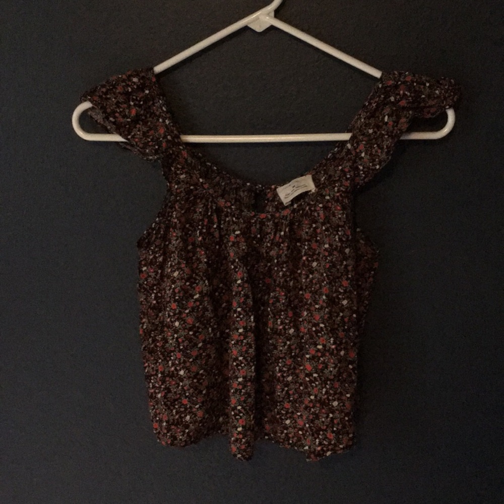 Floral Open Back Crop Top - Pins and Needles